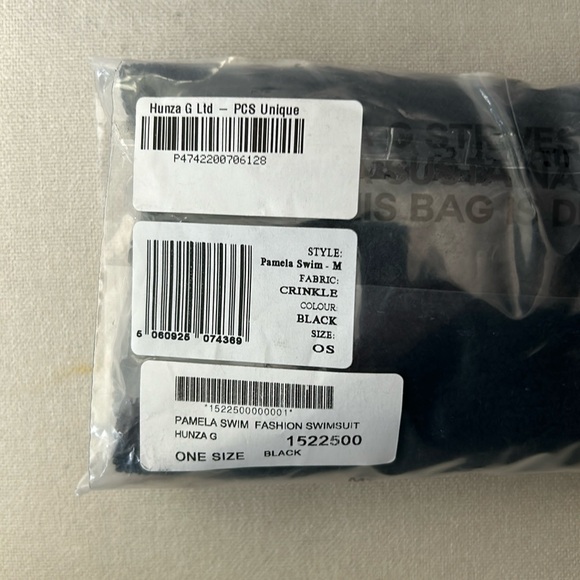 Hunza G black Pamela new with tags - Picture 7 of 9